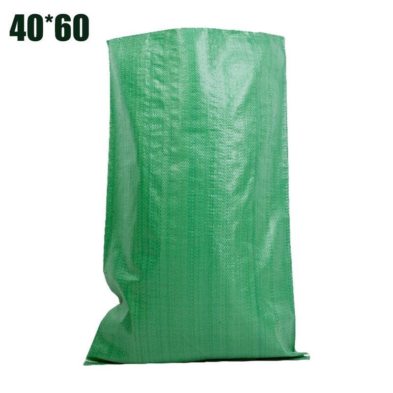 Green woven bags, PP plastic woven snakeskin bags, laminated printed express packaging sand bags